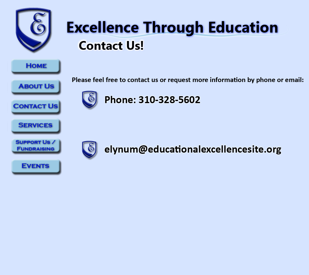 Contact Us - Excellence through Education (ETE) Web Site